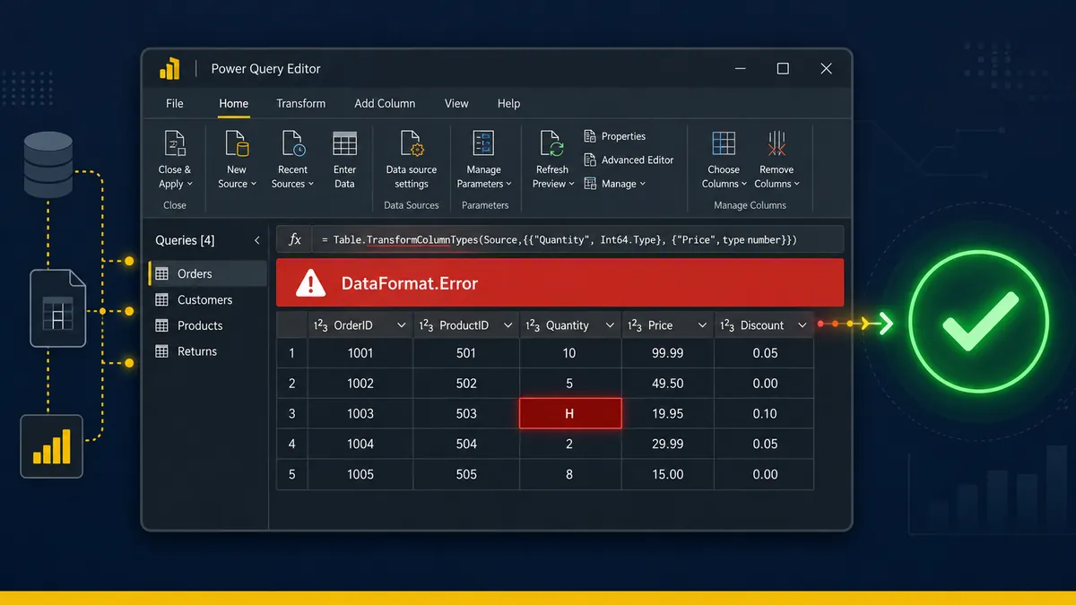 DataFormat.Error en Power Query: causas y cómo solucionarlo