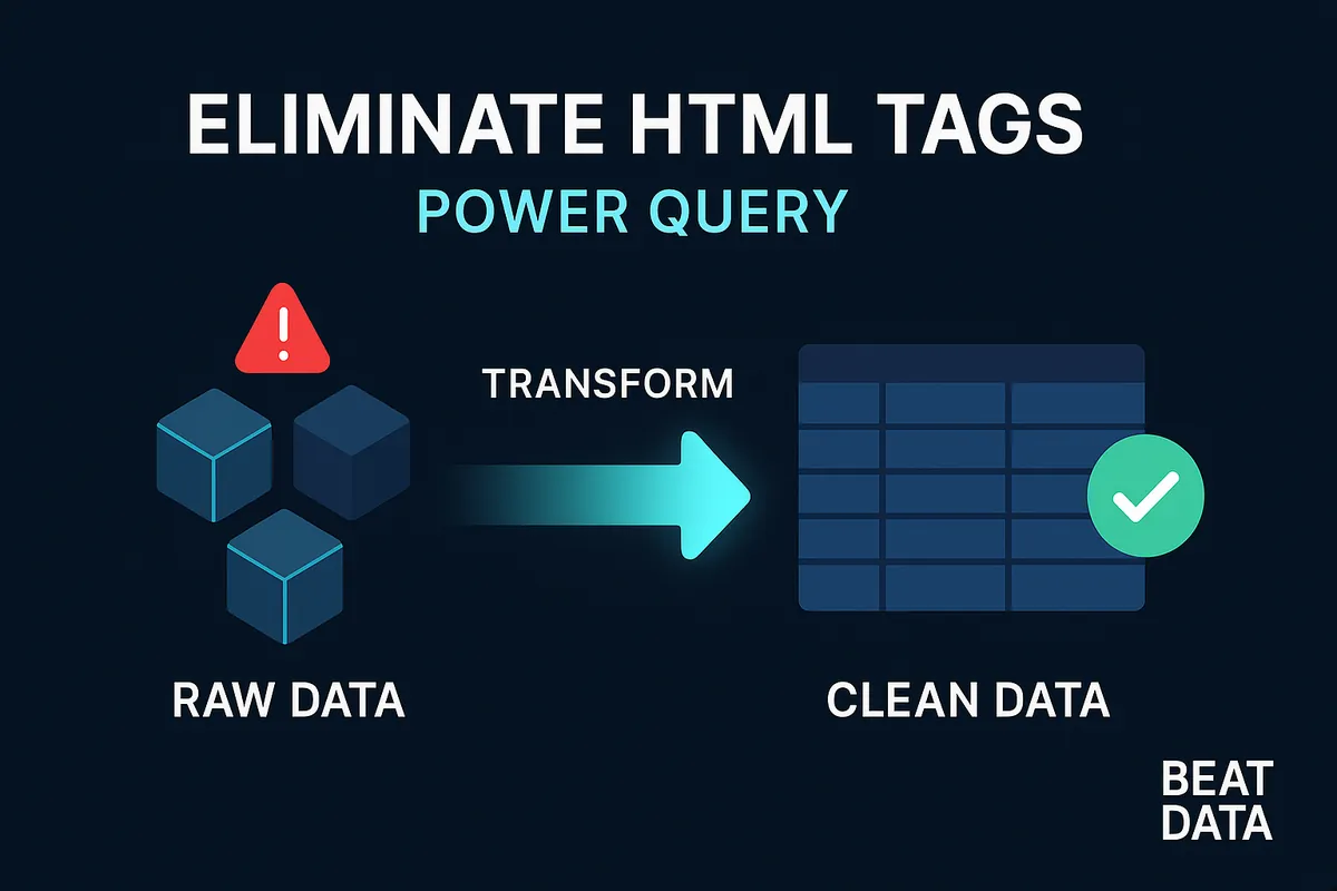 Eliminar etiquetas HTML y extraer texto en Power Query