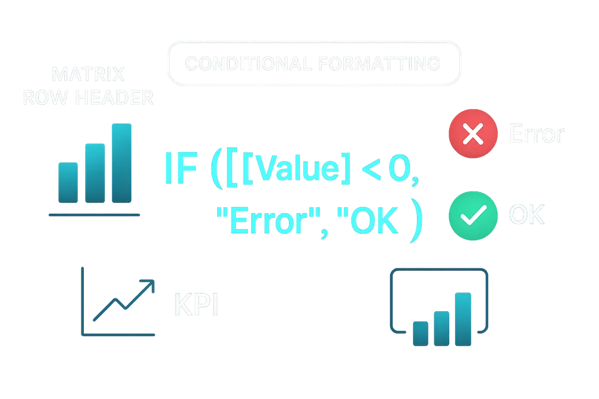 Formato condicional en encabezados de fila de Matriz en Power BI